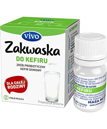 VIVO homemade kefir live bacterial cultures probiotic packaging 2 x 0 5g ZAKWASKI