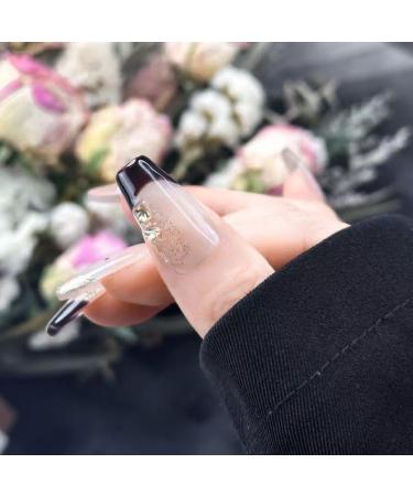 Temperament nail art temperament color matching pure hand-made nail art wear alloy flash diamond French nude nail patch.(XS) - Buy Online on GoSupps.com