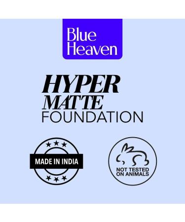 Bl/u/e H//e aven Hyper Matte Foundation for Face Makeup with SPF 25 PA++ Matte Finish Light Weight Formula Medium Coverage for All types of Skin Cream 103-Natural Sand 30ml - Buy Online on GoSupps.com
