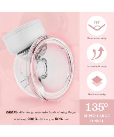Portable Electric Double Milk Pump - Ultra Silent 9 Levels & 3 Modes with LED Display - Free Hands 19mm & 21mm Flanges (White 2PCS) - International Shipping Available - Buy Online on GoSupps.com
