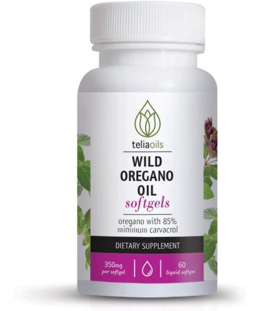 Teliaoils Wild Oregano Oil Softgels Capsules - High Carvacrol | 60 Quality Softgels - Buy Online on GoSupps.com