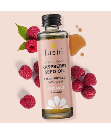 Fushi Organic Raspberry Seed Oil Fresh-Pressed Rich in Vitamin E & Carotenoids Best for Irritated Skin Dry Skin & Fine Lines Ethical & Vegan Society Approved Made in the UK 50ml - Buy Online on GoSupps.com
