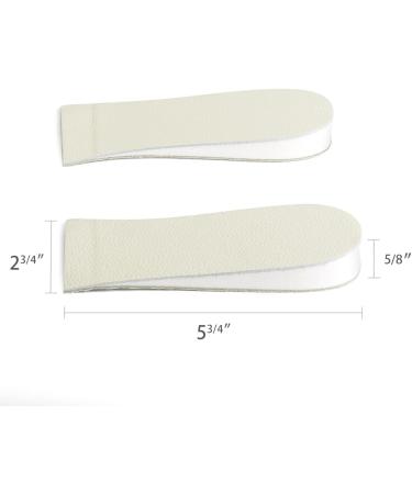 uxcell Height Increase Insoles 1.5cm Taller Shoes Pad for Men Women - White Leather Foam Insert - Pack of 2 - Buy Online on GoSupps.com
