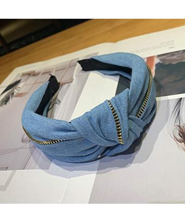 Vinobowtique 2-Piece Women's Jeans Headband Set | Twist Knot Wide Turban Headwraps - Buy Online on GoSupps.com