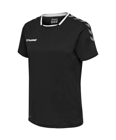 hummel Women's Hmlauthentic Poly Jersey Woman S/S Jersey S Black/White