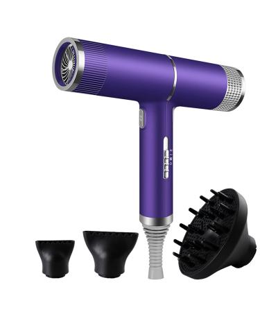 Home Appliance Negative Ion Hair Dryer Intelligent Frequency Conversion High Power Negative Ion Household Hair Dryer Low Noise (purple)