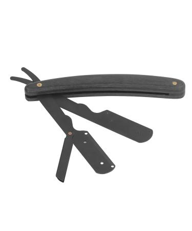 Ergonomic Manual Bartklingen Holder - Portable Straight Beard Cutter with Soft Wooden Handle for Men | Ideal for Hairdressing Salons - Buy Online on GoSupps.com
