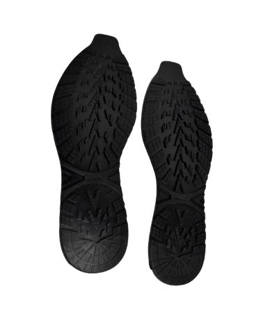 1Pair Shoe Insoles Repair Non-Slip Full Soles Shoe Repair for Men DIY Replacement Shoe with Thickened Rubber Soles Accessories(Black)