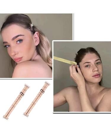 2 Pieces Face Lift Tape Adjustable Facelift Bands with Clips Facelift Straps Eyelids Lift Hair Band for Women Girls Face Shaping (Apricot) - Buy Online on GoSupps.com