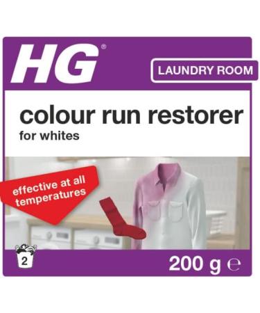 HG Colour Run Restorer For Whites Restores Colors & Removes Unwanted Dye for Washing Machines Clothing Reviver Safe for Fabric Wool & Delicates - 200g (275030106) - Buy Online on GoSupps.com