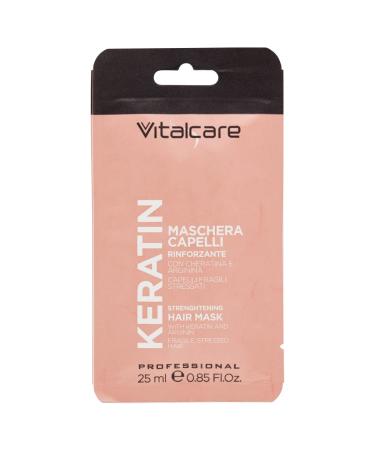 VitalCare |Keratin strengthening hair mask for brittle and strained hair with keratin and arginine for stronger and soft hair 25 ml