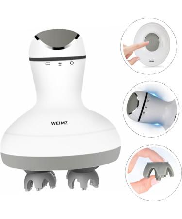 Fomiyes Portable Head Massage Device - Multifunctional Neck & Scalp Massager | Relaxation Tools in White - Buy Online on GoSupps.com