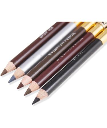 Lot de 2 Crayons Sourcils Double Embout L opard 5 Caf Clair Crayon Sourcils Doux Pinceau Int gr pour Femmes Usage Professionnel et Personnel - Buy Online on GoSupps.com