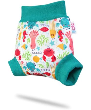 Petit Lulu Size L Cloth Nappy Wrap - Washable Diaper Cover - Reusable Nappies - Made in Europe (Lagoon) - Buy Online on GoSupps.com