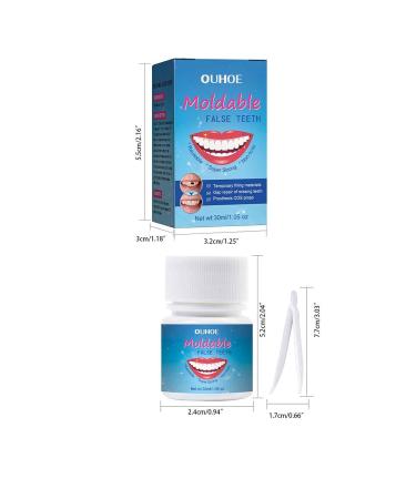 Provisional Denture Kit - Formable Tooth Repair Set for Missing Teeth | 3PCs Prosthesis Dental Care Tools - Buy Online on GoSupps.com