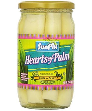 Sunpix Hearts Of Palm  Crisp and Zesty  25 oz Glass Jar (Pack of 4  Total of 100 Oz) - Buy Online on GoSupps.com