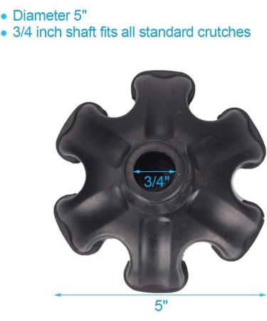 HNYG 3/4 inch 6-Pack Non-Skid Rubber Cane Tips - Heavy Duty Replacement Feet for Walking Canes - Buy Online on GoSupps.com
