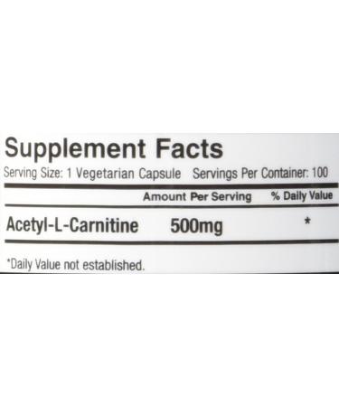 Primaforce Alcalean Acetyl-L-Carnitine Vegetarian Capsules 500 mg 100 Count - Buy Online on GoSupps.com