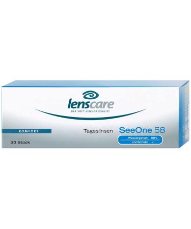 SeeOne 58 daily lenses 30 pieces/BC 8.6 mm/DIA 14.2 mm / -1.25 diopters -1.25 diopters 8.6 millimeters 14.20 millimeters 30.0