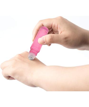 10pcs 10ml Glass Essential Oil Roller Bottles with Stainless Steel Balls and Wooden Lids - Perfect for Aromatherapy | International Shipping Available - Buy Online on GoSupps.com