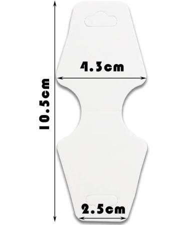 400PCS Blank White Kraft Paper Jewelry Display Hanging Cards with Hole - 10.5cm x 4.5cm - Buy Online on GoSupps.com