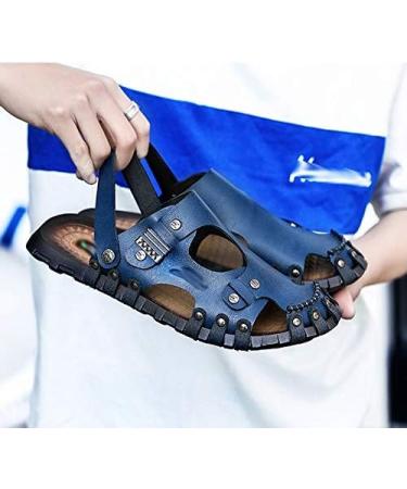 Buy Creev Summer Men's Leather Sandals Comfortable Slip-On Beach Shoes Size 7 | Premium Quality Outdoor Footwear - Buy Online on GoSupps.com