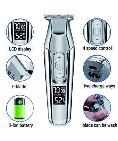 Professional Hair Clipper & Beard Trimmer for Men | Cordless Haircut Electric with LCD Display - Buy Online on GoSupps.com