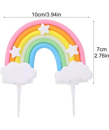 Miralith Safe Rainbow Cake Topper Easy to Clean Happy Birthday Cake Topper for Birthday Little Princess Party Anniversary Cake Dream Rainbow Cake decorating for Children - Buy Online on GoSupps.com