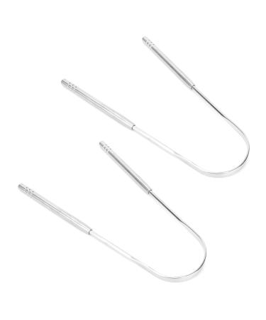 U-shaped tongue scraper made of stainless steel removes plaque freshens breath removes dental plaque maintains oral hygiene
