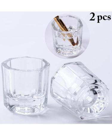 Crystal Bowl Cup Liquid Powder for Nails Acrylic Dappen Dish Clear Nail Art Tools for Women at Home - Buy Online on GoSupps.com