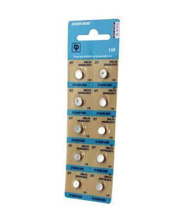 10pk Vinnic 377/376 SR66 SG4 SR626SW Silver Oxide Watch Battery