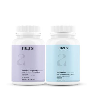 MarsbyGHC Testo Max Combo | Mars Beetroot Nitric Oxide Booster & Mars Turkesterone Capsules 120 Capsules |