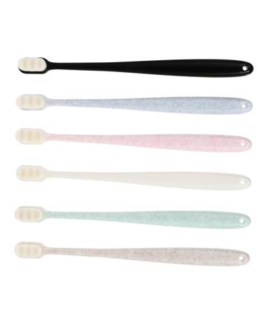 CLISPEED 6pcs Toothbrush Dental Floss Stick Cleaning Brush Pregnant Woman Pbt So Soft Captivity