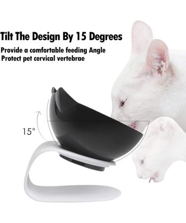 Elevated Cat Food Bowls - Raised Pet Feeder and Waterer | 15 Tilted Bowls for Cats, Dogs, and More | Anti Vomiting Design | Cute Cat Face Bowl - Buy Online on GoSupps.com