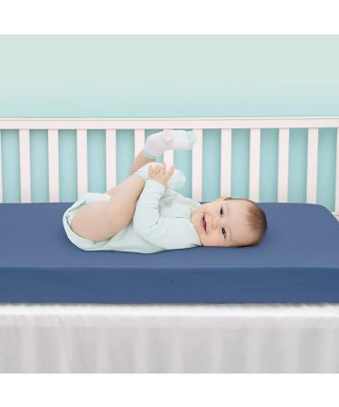 David's Kids Comfy Mini Crib Sheets Set  3 Pack Silky Pack N Play Sheets for Baby Boys Girls Universal Fit for Pack N Play  Playard and Mini Crib Mattresses  White & Light Grey & Navy Blue White&light Grey&navy Blue Mini Crib Sheets - Buy Online on GoSupps.com