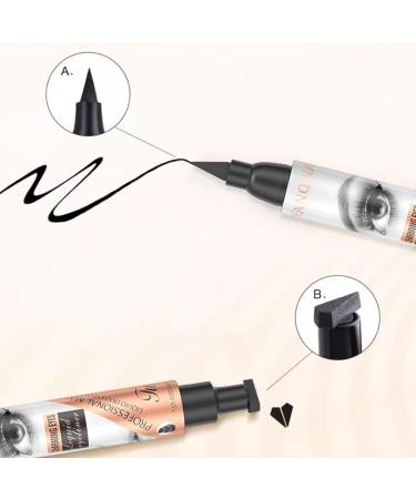 2-in-1 Waterproof Eyeliner Stamp - Winged Eyeliner for Precision Black Liquid Eyeliner Perfect Gift for Women - Buy Online on GoSupps.com