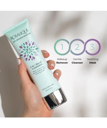 Rosalique 3 in 1 Balm Cleanser for Sensitive Redness-Prone Skin - Gentle Makeup Remover Luxurious Cleanser & Soothing Mask in One. - Buy Online on GoSupps.com