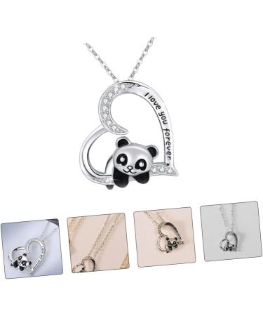 CALLARON 1pc Heart Panda Necklace Necklaces Unique Necklace Neck Chain Pendant Woman Alloy Decorate - Buy Online on GoSupps.com