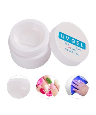 Nail Extension Gel Solid Gel Glue for Nail Tips Manicure UV Gel Builder Nail Glue for Nail Art Rhinestone DIY Manicure Home Salon(Transparent) - Buy Online on GoSupps.com