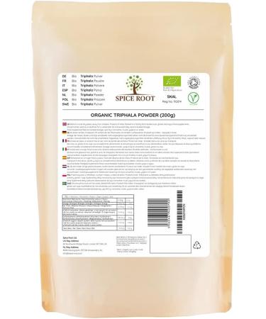 Certified Organic Triphala Powder 200g - Premium Quality for Digestive Health & Immune Support - Ayurvedic Blend - Buy Online on GoSupps.com