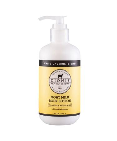 Dionis Goat Milk Skincare White Jasmine & Shea Scented Body Lotion - Lotion For Hydrating & Moisturizing Dry Sensitive Skin - Made in The USA - Cruelty Free & Paraben Free Body Lotion with Pump  8.5oz
