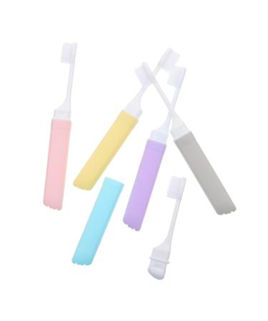 Homsfou 5st trip toothbrush travel case for the toothbrush collapsible travel toothbrush toothbrush case for on the way manual pregnant woman art fiber toothbrush box bulk goods