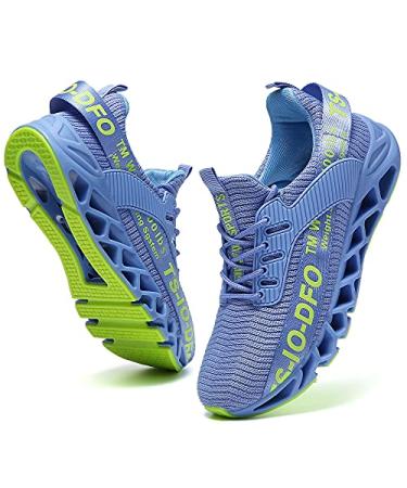 FRSHANIAH Men Athletic Shoes Breathable Running Shoes Non-Slip Fashion Sneakers 10 Sky Blue