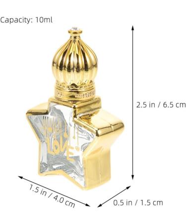 Luxshiny Essential Oil Roller Bottle 10ml Star Shaped Vintage Perfume Vial Glass Roll On Bottle Middle Eastern Style Liquid Bottle Container For Cosmetic - Buy Online on GoSupps.com