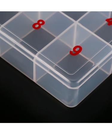 Premium Diercosy False Nail Storage Box | Transparent Organizer with 10 Compartments for Acrylic Nails & Accessories - Buy Online on GoSupps.com