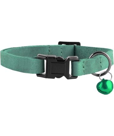Murom Breakaway Leather Cat Collar with Bell | Adjustable and Soft Kitten Collar in Pink, Brown, Blue, Green, Red - Buy Online on GoSupps.com