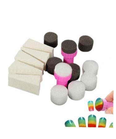 1 Set Nail Art Gradient Sponge Stamp - Triangle Shade Transfer Template for DIY Manicure | Nail Art Accessories - Buy Online on GoSupps.com