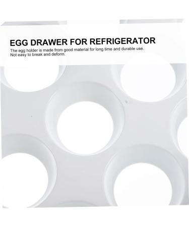 Angoily Egg Storage Box Plastic Container Fridge Accessories Egg Rack Refrigerator Plastic Pp White Egg Tray White 21.5x22.5x14cm - Buy Online on GoSupps.com