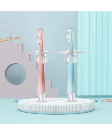 Clean Silicone Toddler Toothbrush with Suction Cup | Baby Gum Care for Ages 1-3 - International Shipping Available - Buy Online on GoSupps.com