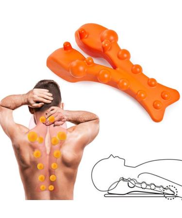 Lalastyle Trapezius Stretcher Trapezius Trigger Massager Reliefly Neck and Shoulder Point Acupressure Massager Cervical Spine Massager (Orange)